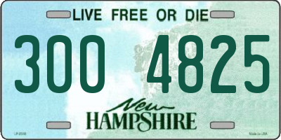 NH license plate 3004825
