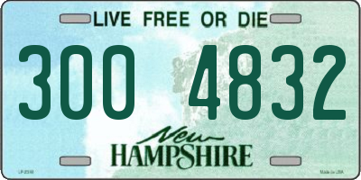 NH license plate 3004832