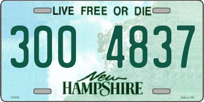 NH license plate 3004837
