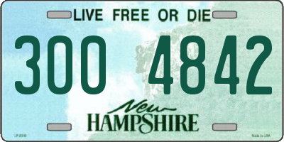 NH license plate 3004842