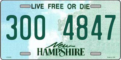 NH license plate 3004847