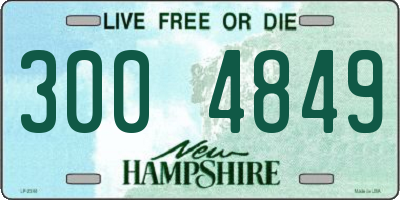 NH license plate 3004849