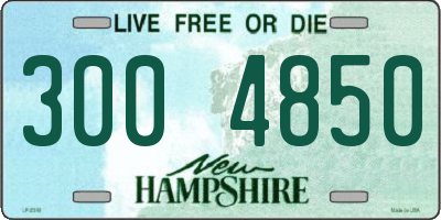 NH license plate 3004850
