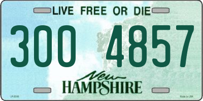 NH license plate 3004857