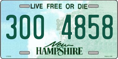 NH license plate 3004858