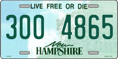 NH license plate 3004865