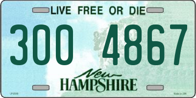 NH license plate 3004867