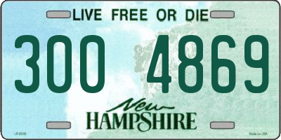 NH license plate 3004869