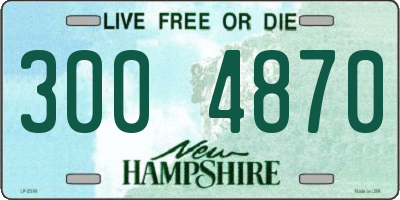 NH license plate 3004870