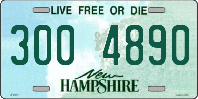 NH license plate 3004890