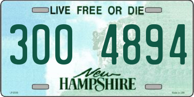 NH license plate 3004894
