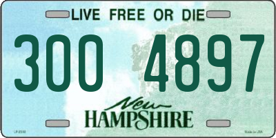 NH license plate 3004897