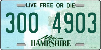 NH license plate 3004903