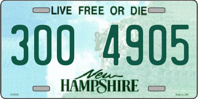 NH license plate 3004905