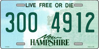 NH license plate 3004912