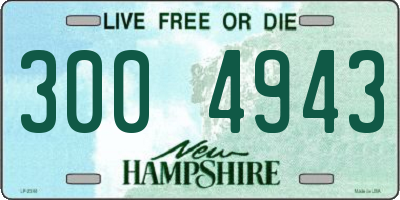 NH license plate 3004943