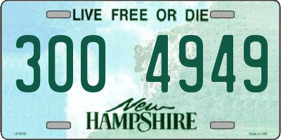 NH license plate 3004949