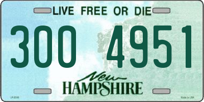 NH license plate 3004951