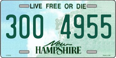 NH license plate 3004955
