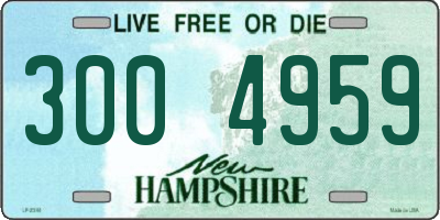 NH license plate 3004959