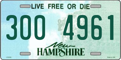 NH license plate 3004961