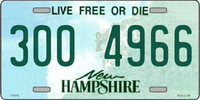NH license plate 3004966