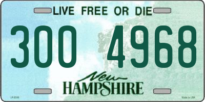 NH license plate 3004968