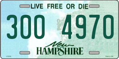 NH license plate 3004970