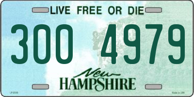 NH license plate 3004979