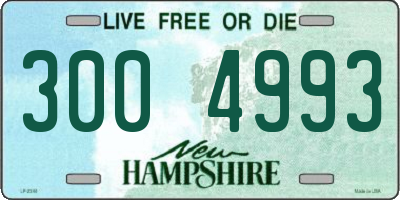 NH license plate 3004993