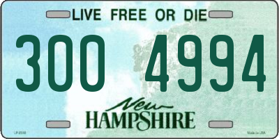 NH license plate 3004994