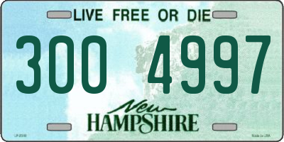 NH license plate 3004997