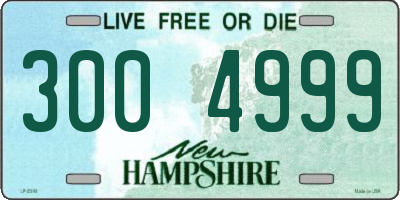 NH license plate 3004999