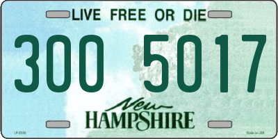 NH license plate 3005017