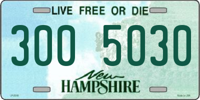 NH license plate 3005030