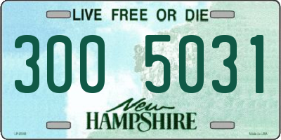 NH license plate 3005031