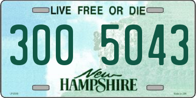 NH license plate 3005043
