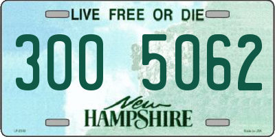 NH license plate 3005062