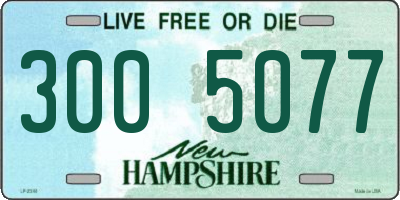 NH license plate 3005077