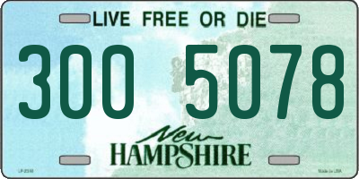 NH license plate 3005078