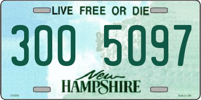 NH license plate 3005097