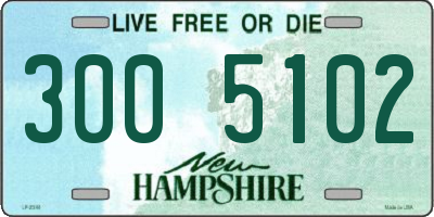 NH license plate 3005102