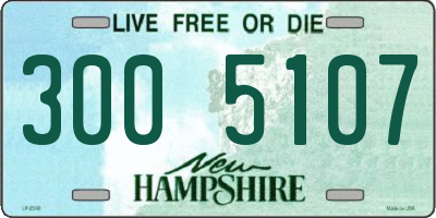 NH license plate 3005107
