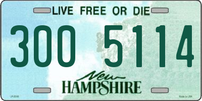 NH license plate 3005114