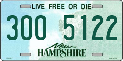 NH license plate 3005122