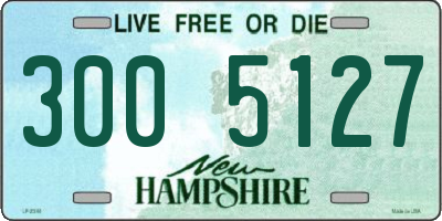 NH license plate 3005127