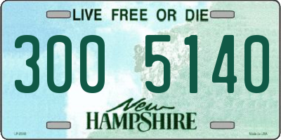 NH license plate 3005140