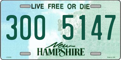 NH license plate 3005147