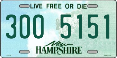 NH license plate 3005151