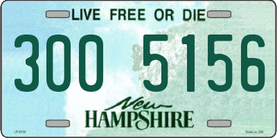 NH license plate 3005156
